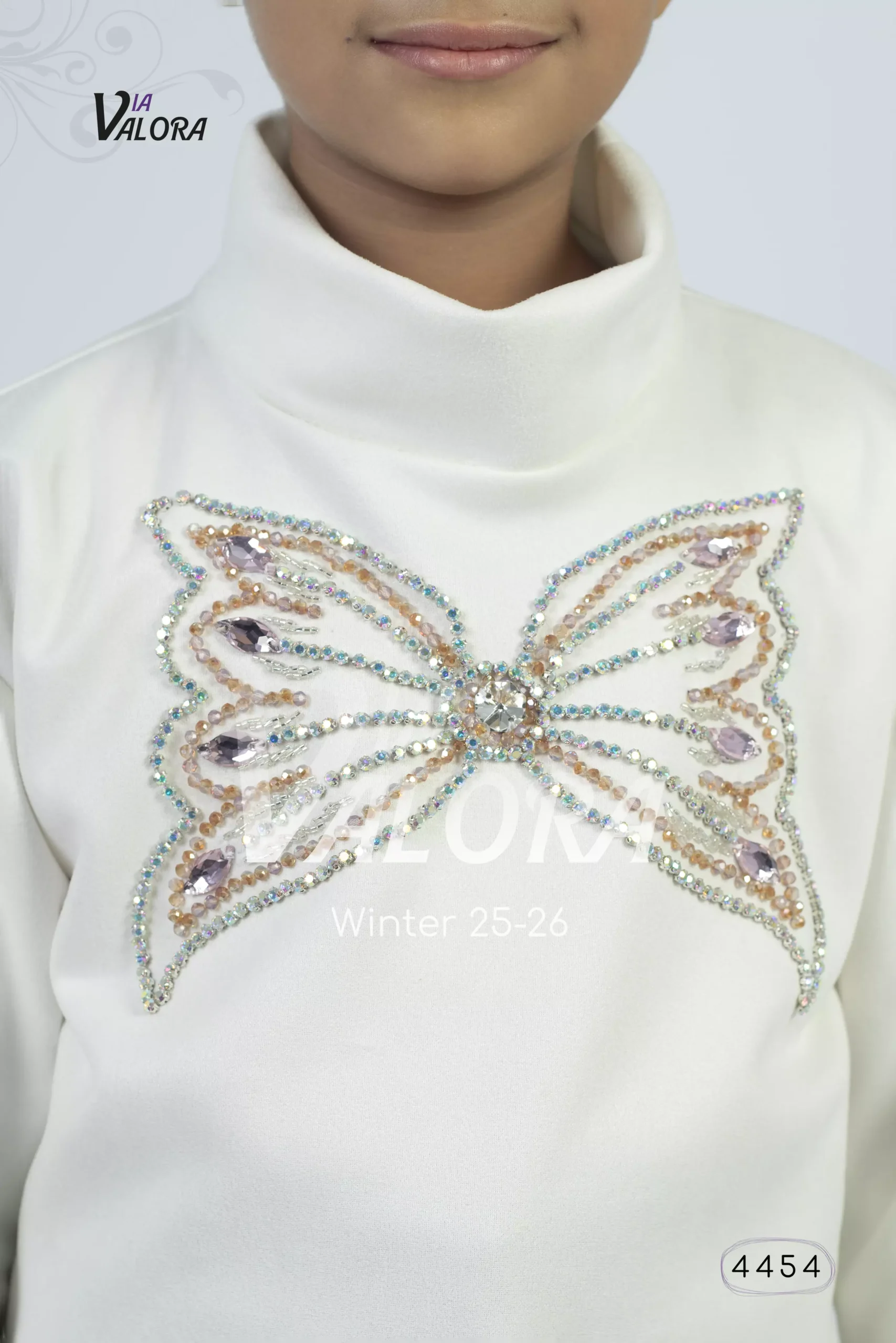 ⁦طقم بناتي 3 قطع – سويد مخمل – طول 45 سم - 4454⁩ - الصورة ⁦3⁩