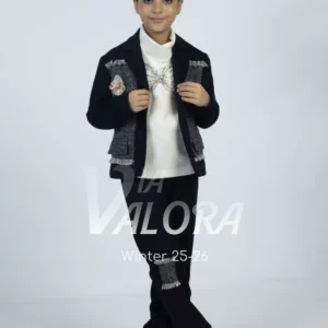 طقم بناتي 3 قطع – سويد مخمل – طول 45 سم - 4454