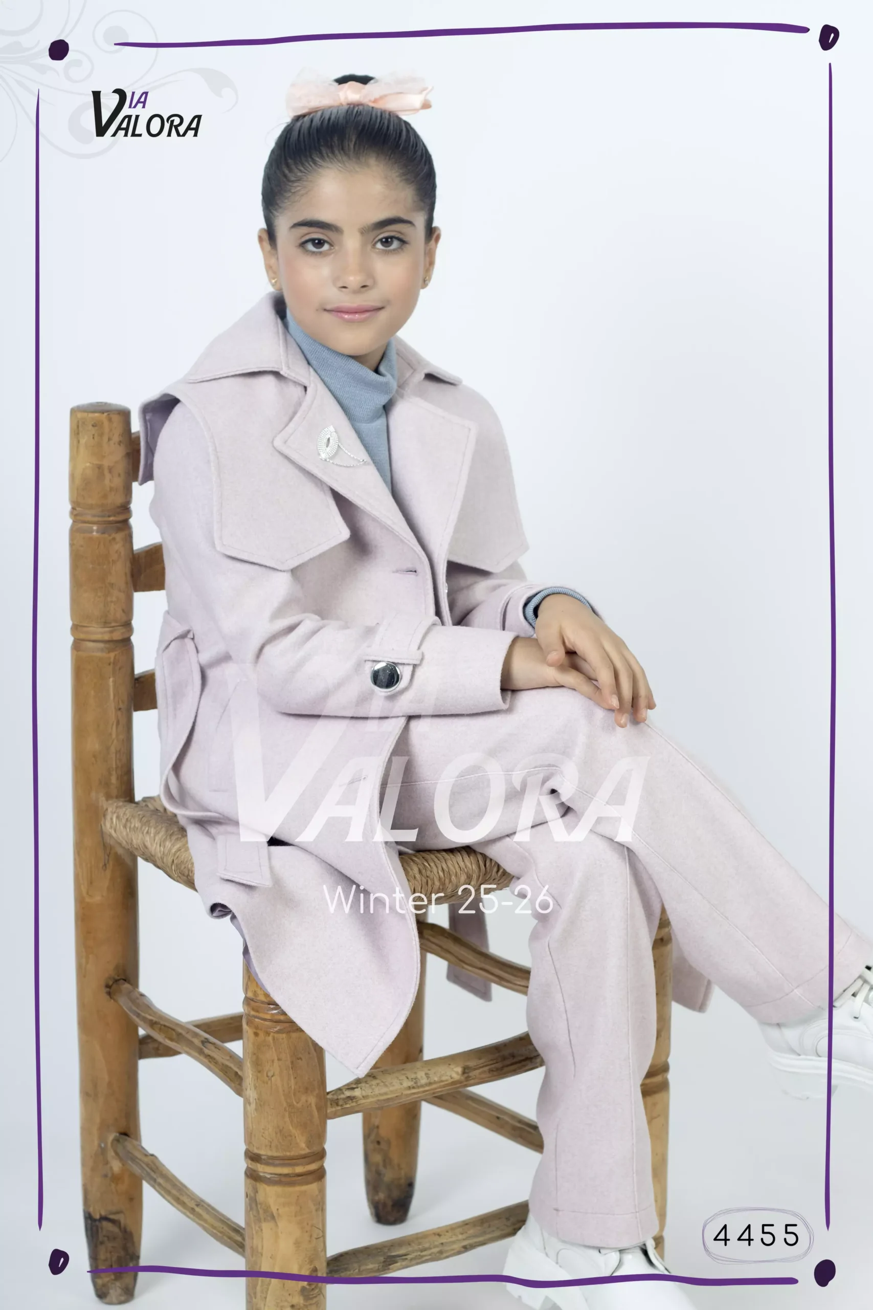 طقم بناتي 3 قطع – جوخ – طول 80 سم - 4455 - الصورة 2