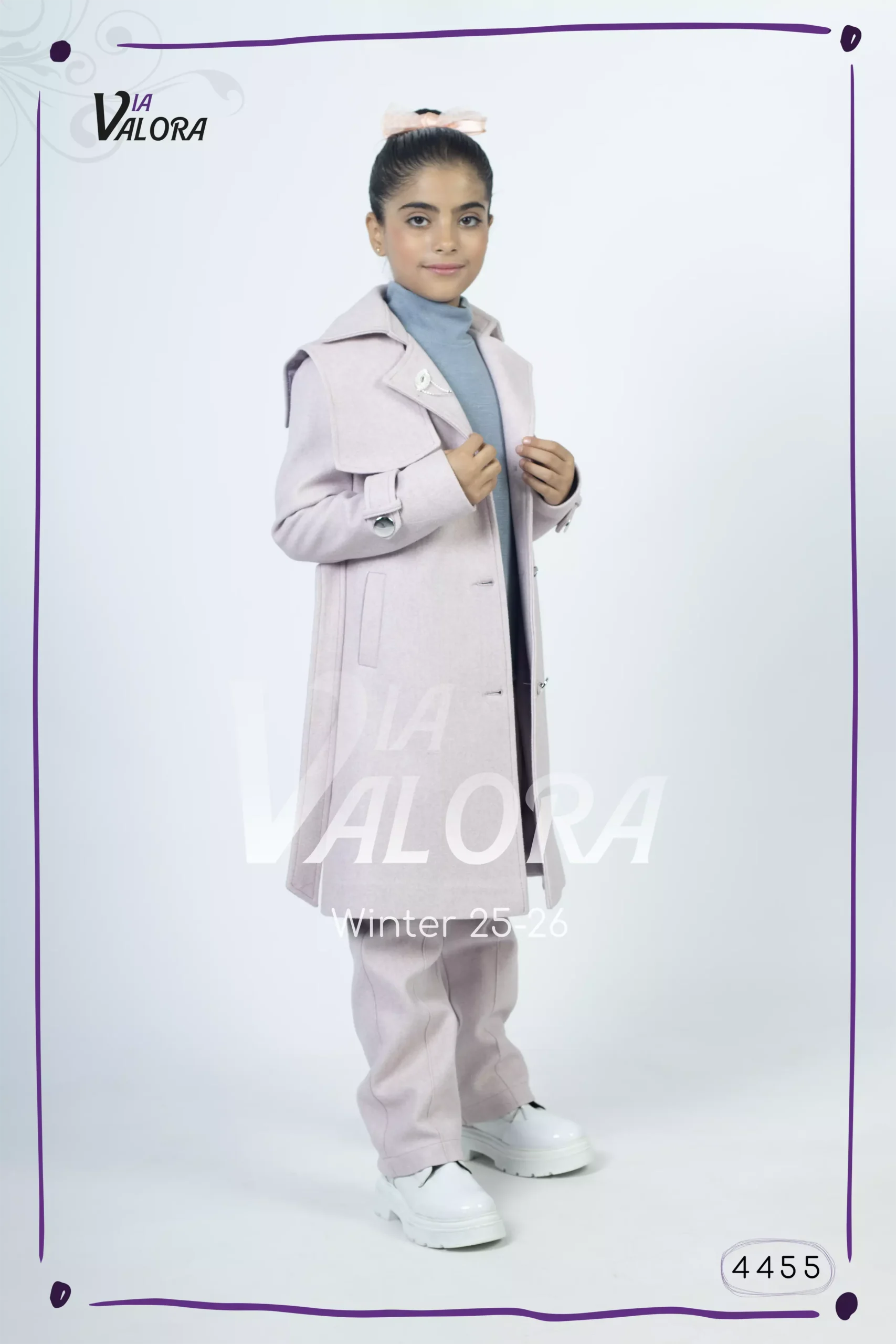 طقم بناتي 3 قطع – جوخ – طول 80 سم - 4455 - الصورة 3