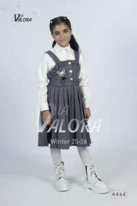 طقم بناتي قطعتين – سويد مخمل – طول 80 سم – 4466