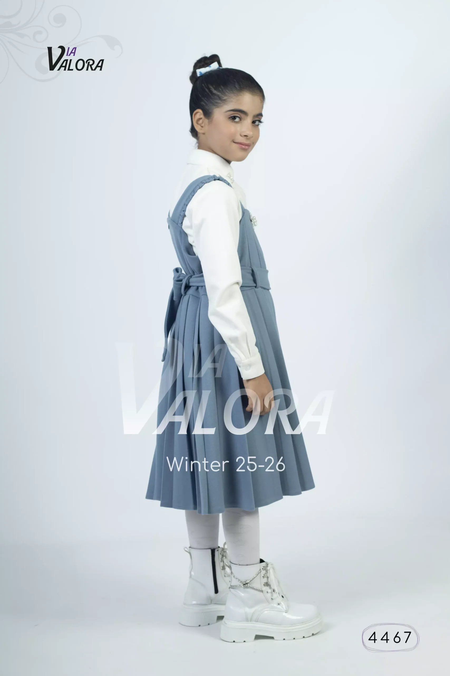 طقم بناتي قطعتين – جوخ ممزوج – طول 80 سم -4467