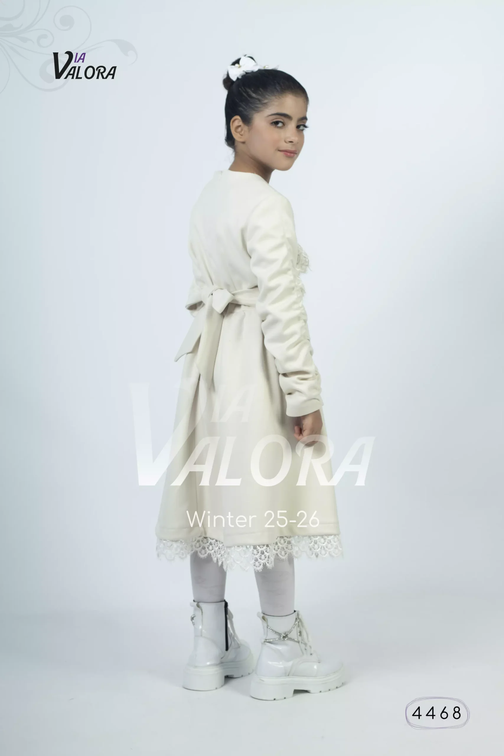 ⁦فستان بناتي – جوخ ممزوج – طول 80 سم - 4468⁩ - الصورة ⁦5⁩