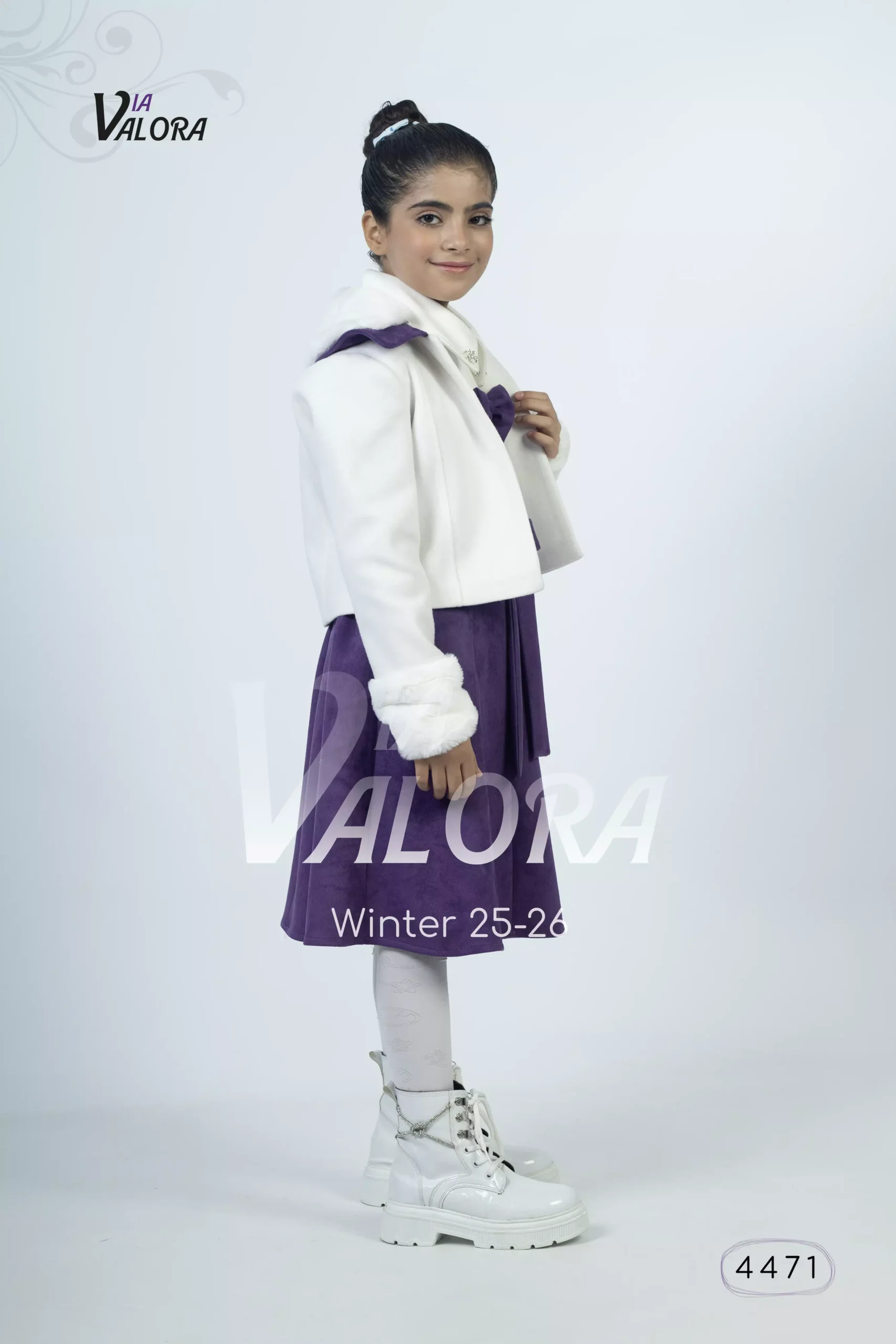 ⁦طقم بناتي قطعتين – جوخ ممزوج – طول 40 سم - 4471⁩ - الصورة ⁦5⁩