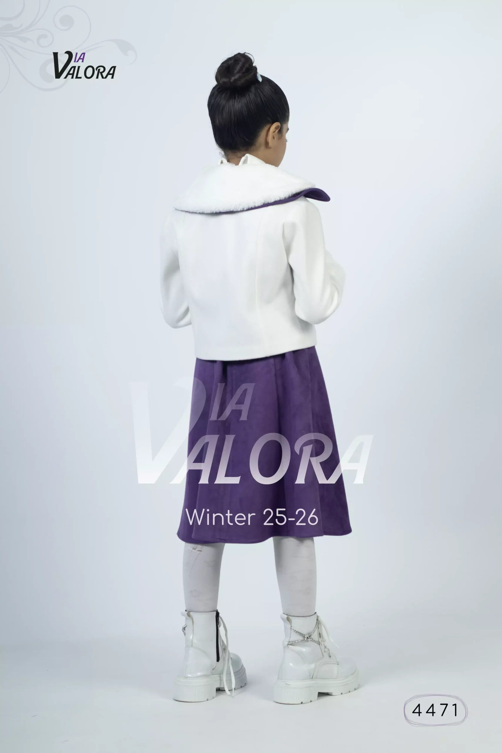 ⁦طقم بناتي قطعتين – جوخ ممزوج – طول 40 سم - 4471⁩ - الصورة ⁦3⁩