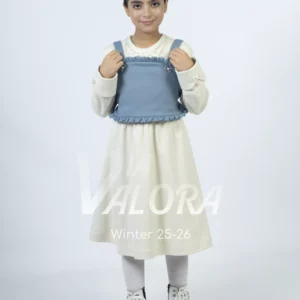 طقم بناتي قطعتين – جوخ ممزوج – طول 80 سم -4474