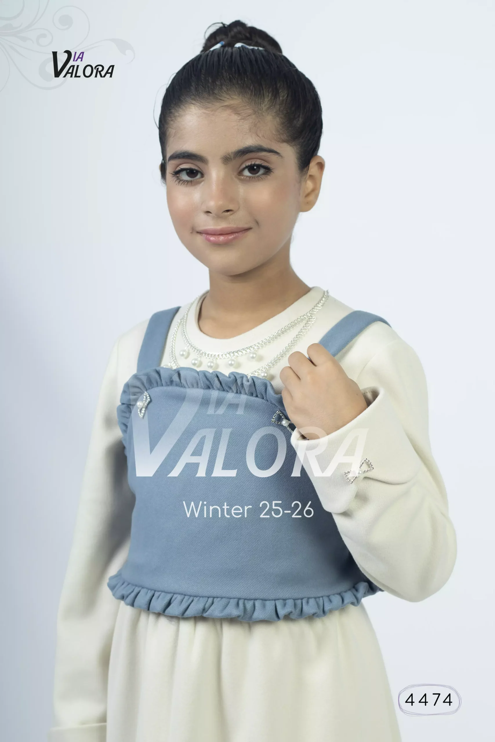 ⁦طقم بناتي قطعتين – جوخ ممزوج – طول 80 سم -4474⁩ - الصورة ⁦7⁩