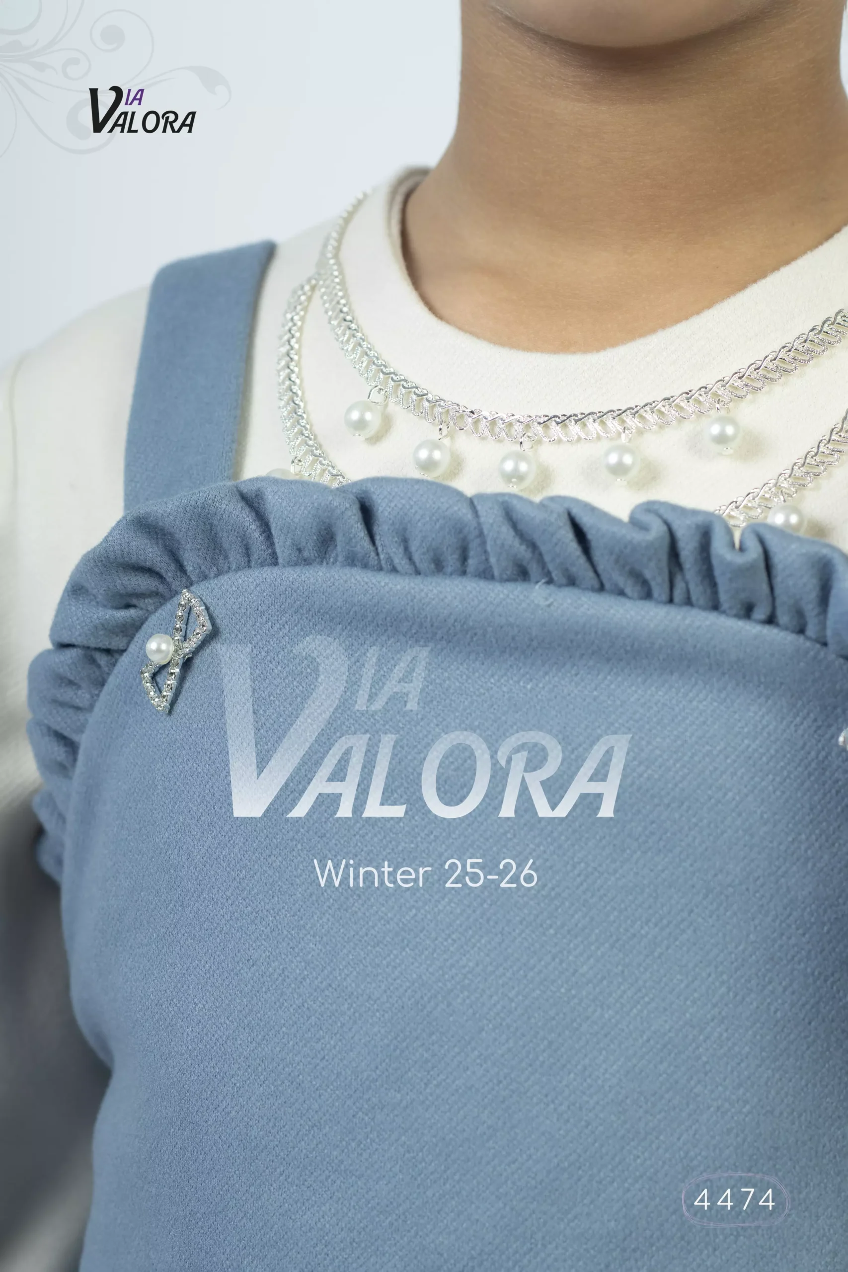 ⁦طقم بناتي قطعتين – جوخ ممزوج – طول 80 سم -4474⁩ - الصورة ⁦5⁩