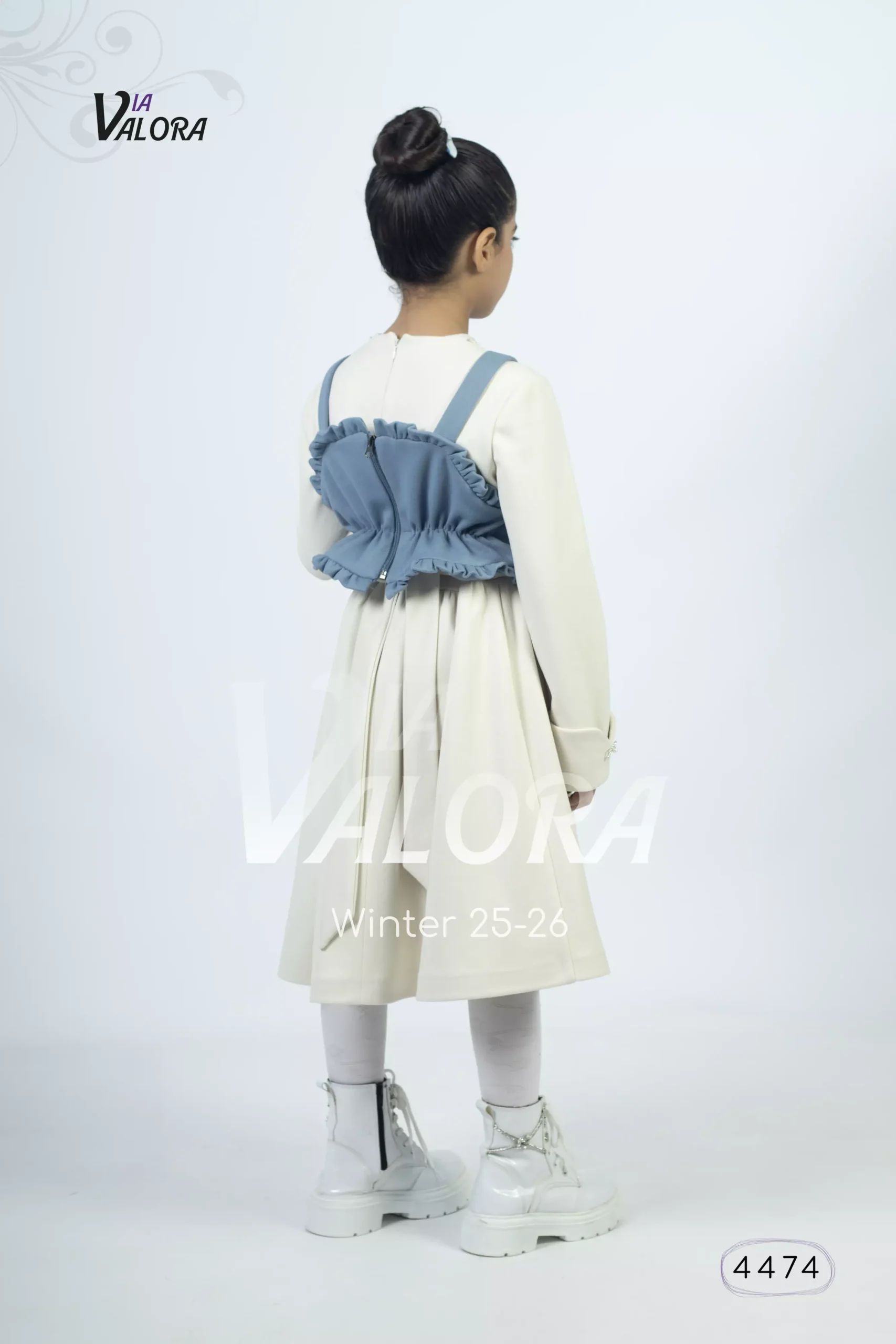 ⁦طقم بناتي قطعتين – جوخ ممزوج – طول 80 سم -4474⁩ - الصورة ⁦4⁩