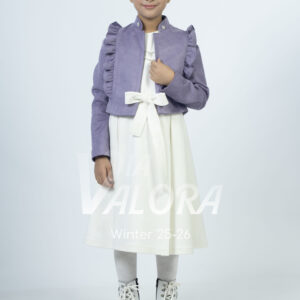 طقم بناتي قطعتين – سويد مخمل – طول 50 سم - 4475