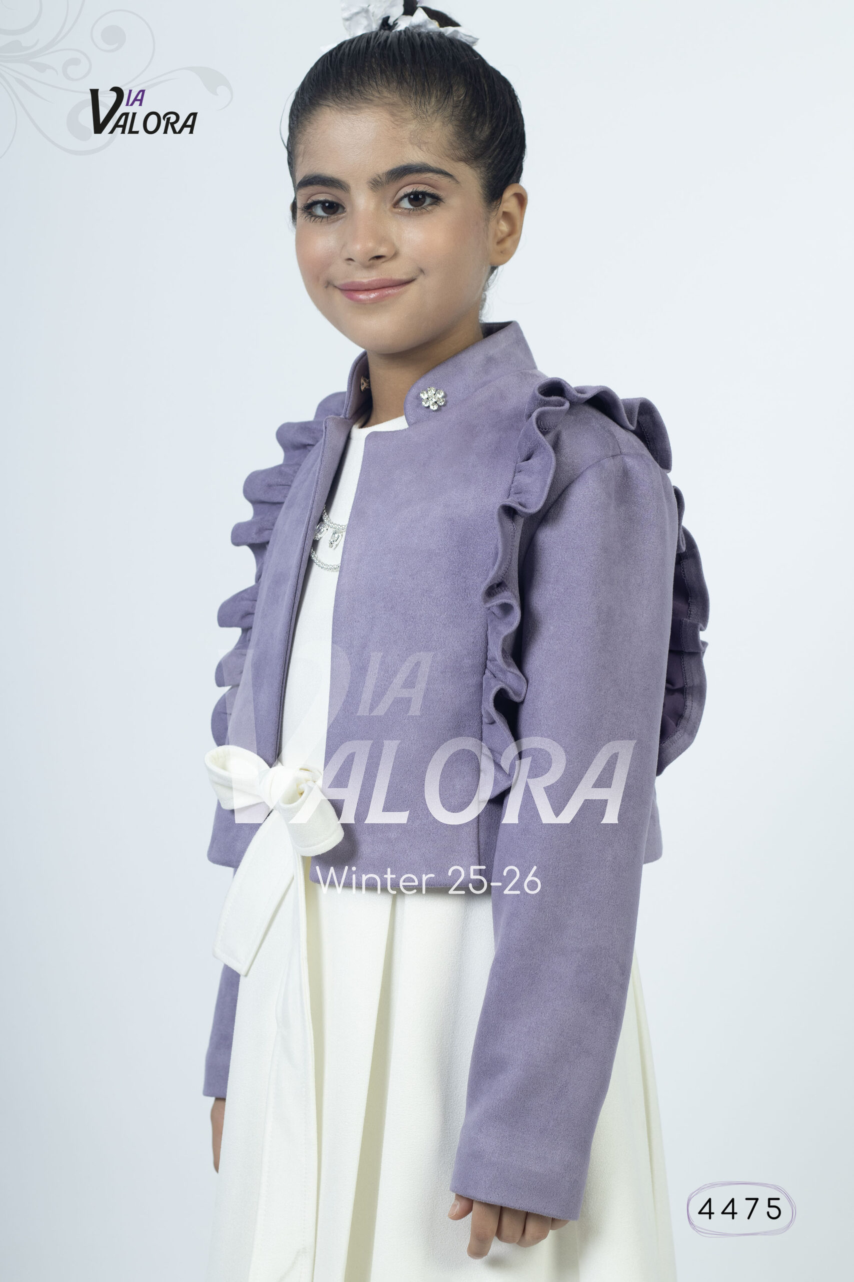 ⁦طقم بناتي قطعتين – سويد مخمل – طول 50 سم - 4475⁩ - الصورة ⁦6⁩