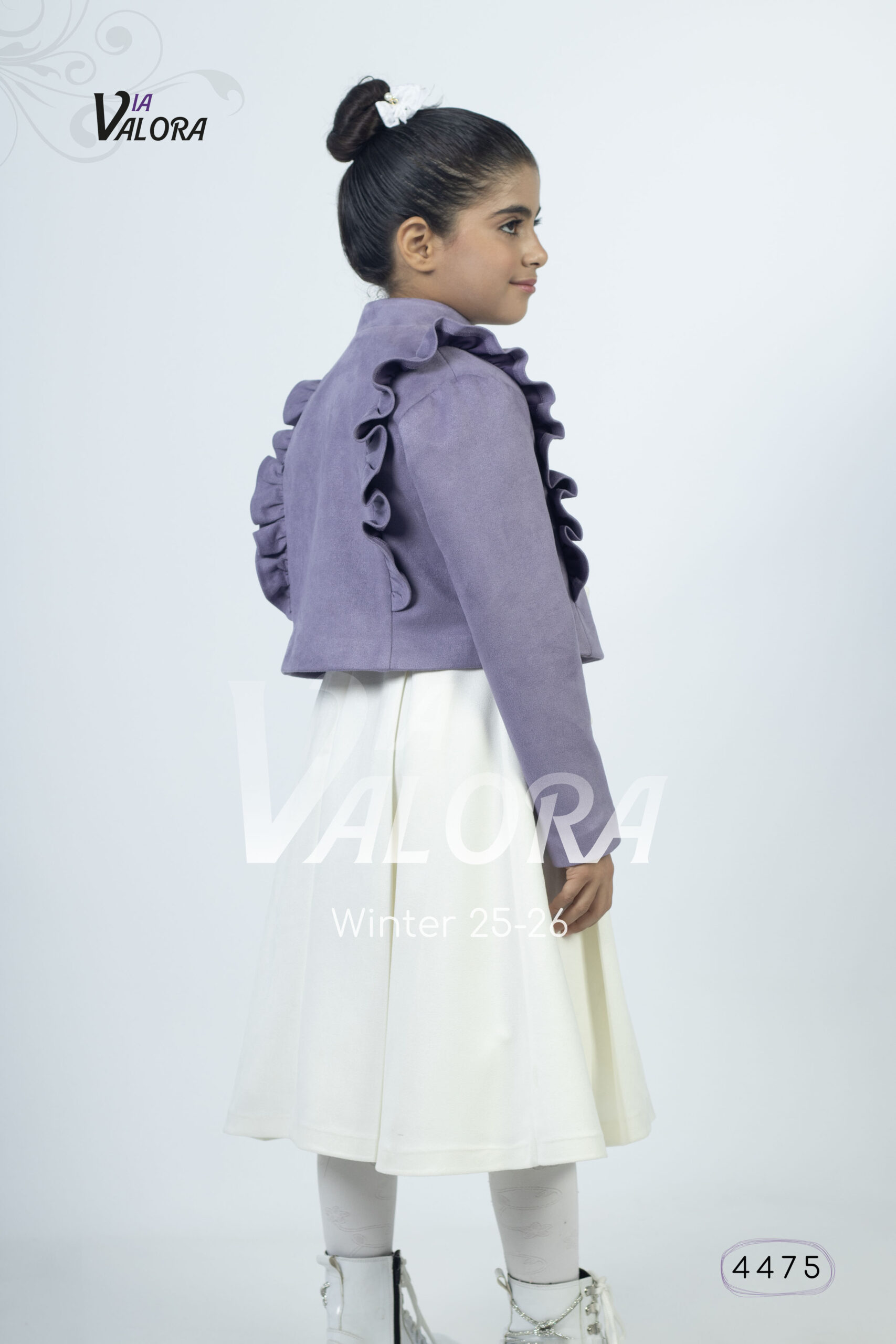 ⁦طقم بناتي قطعتين – سويد مخمل – طول 50 سم - 4475⁩ - الصورة ⁦7⁩