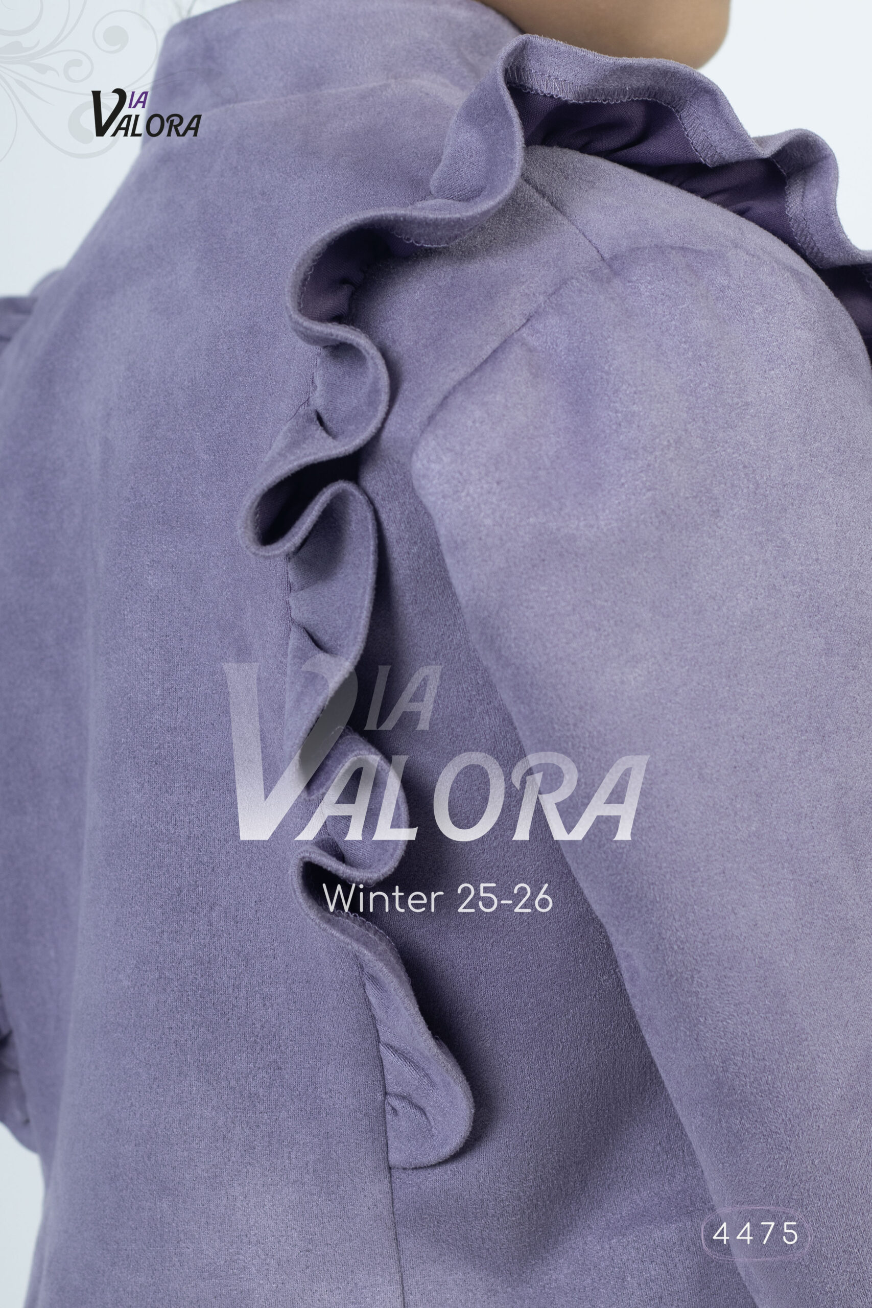 ⁦طقم بناتي قطعتين – سويد مخمل – طول 50 سم - 4475⁩ - الصورة ⁦8⁩