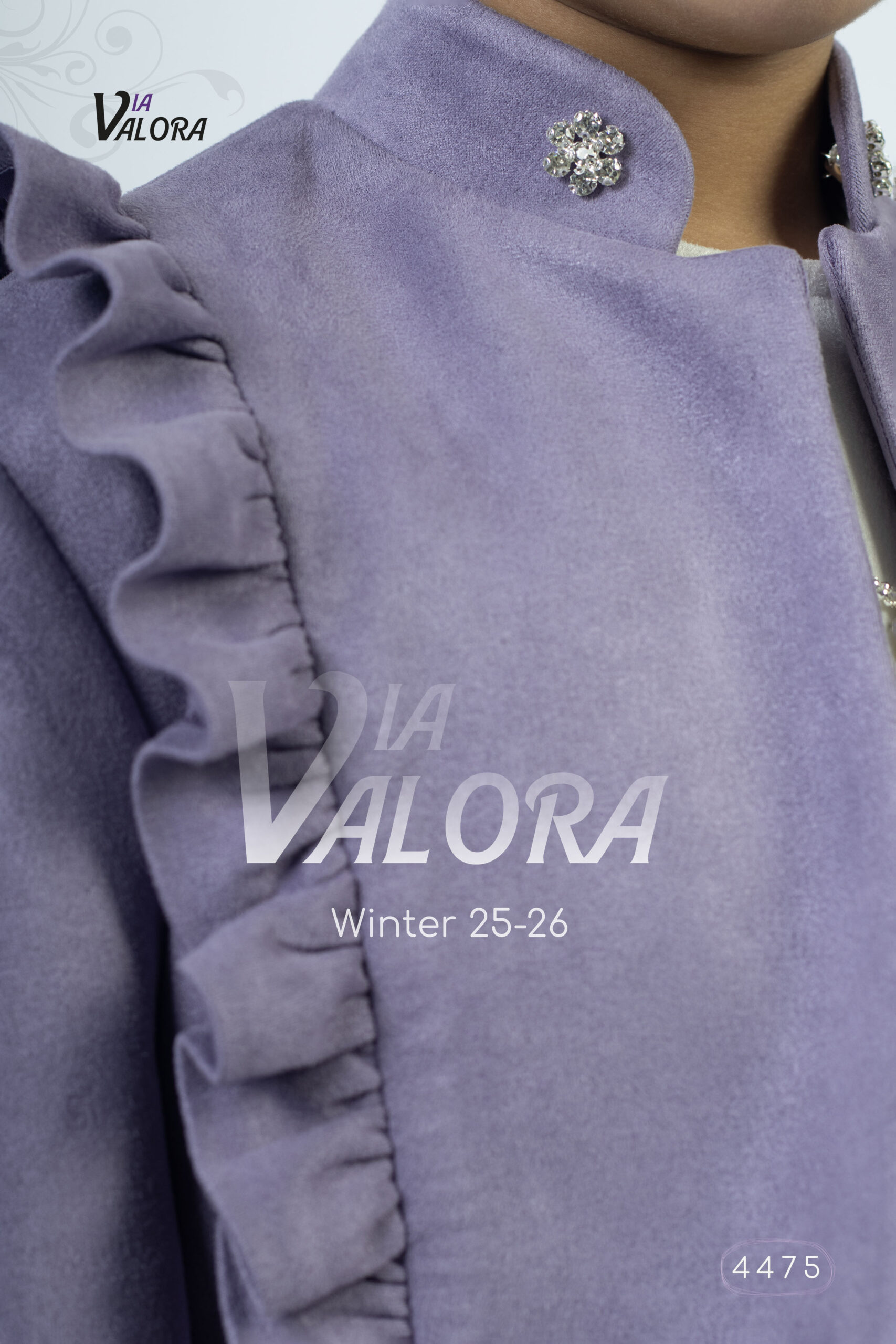 ⁦طقم بناتي قطعتين – سويد مخمل – طول 50 سم - 4475⁩ - الصورة ⁦9⁩