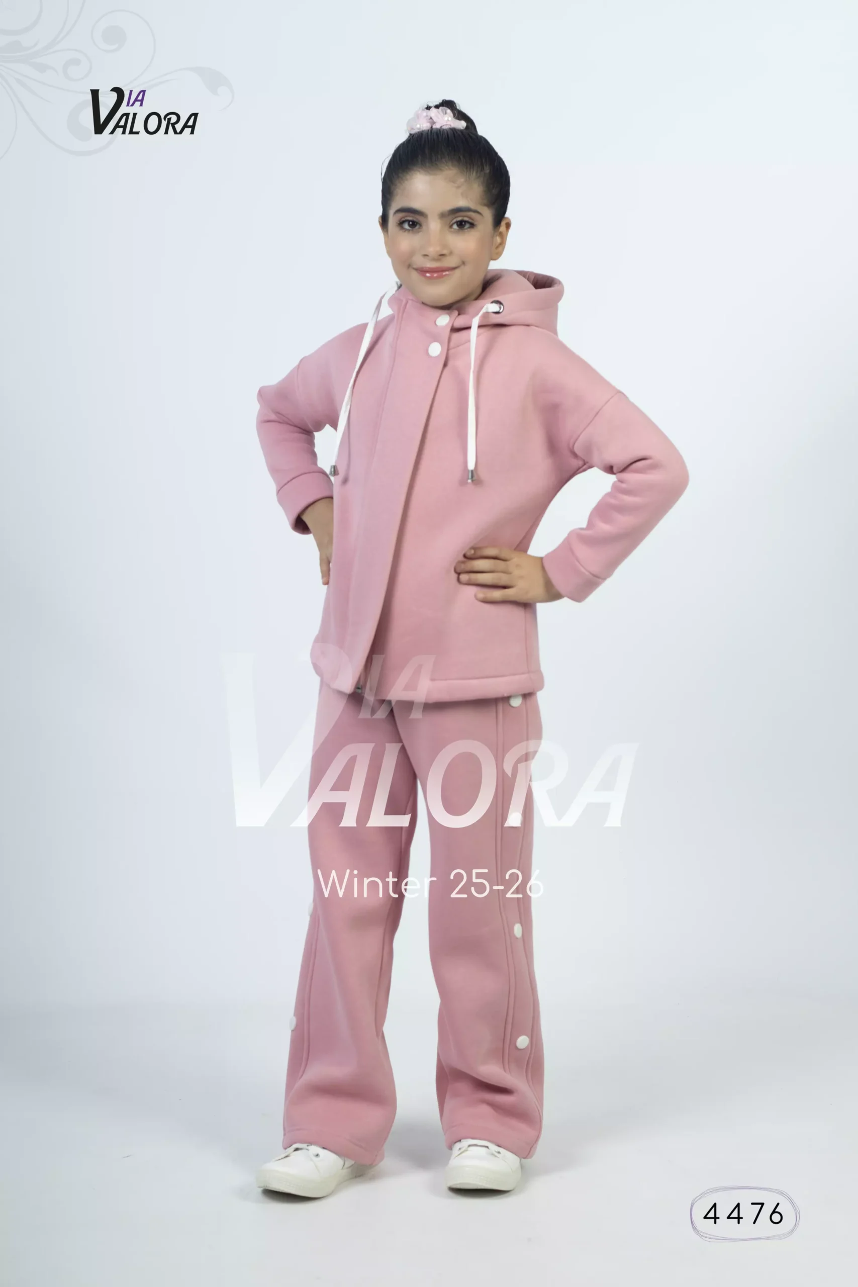 ⁦طقم بناتي 3 قطع – قماشة فليس مع برشوت – طول 50 سم - 4476⁩ - الصورة ⁦8⁩