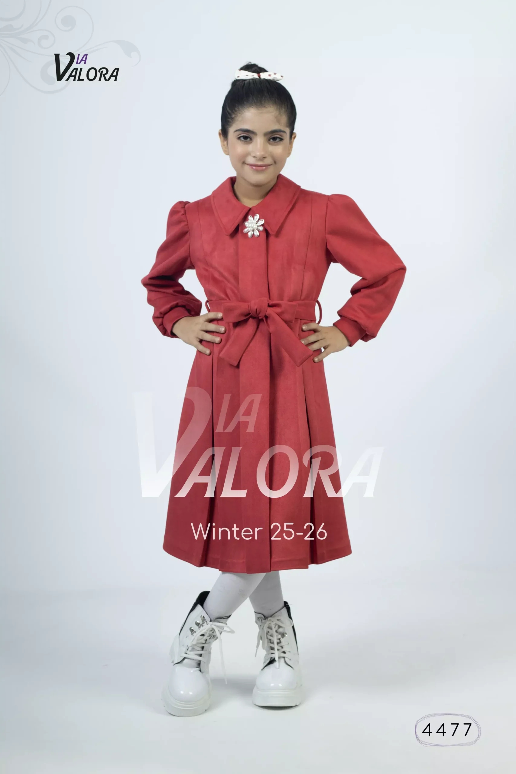 فستان بناتي – سويد مخمل – طول 80 سم - 4477