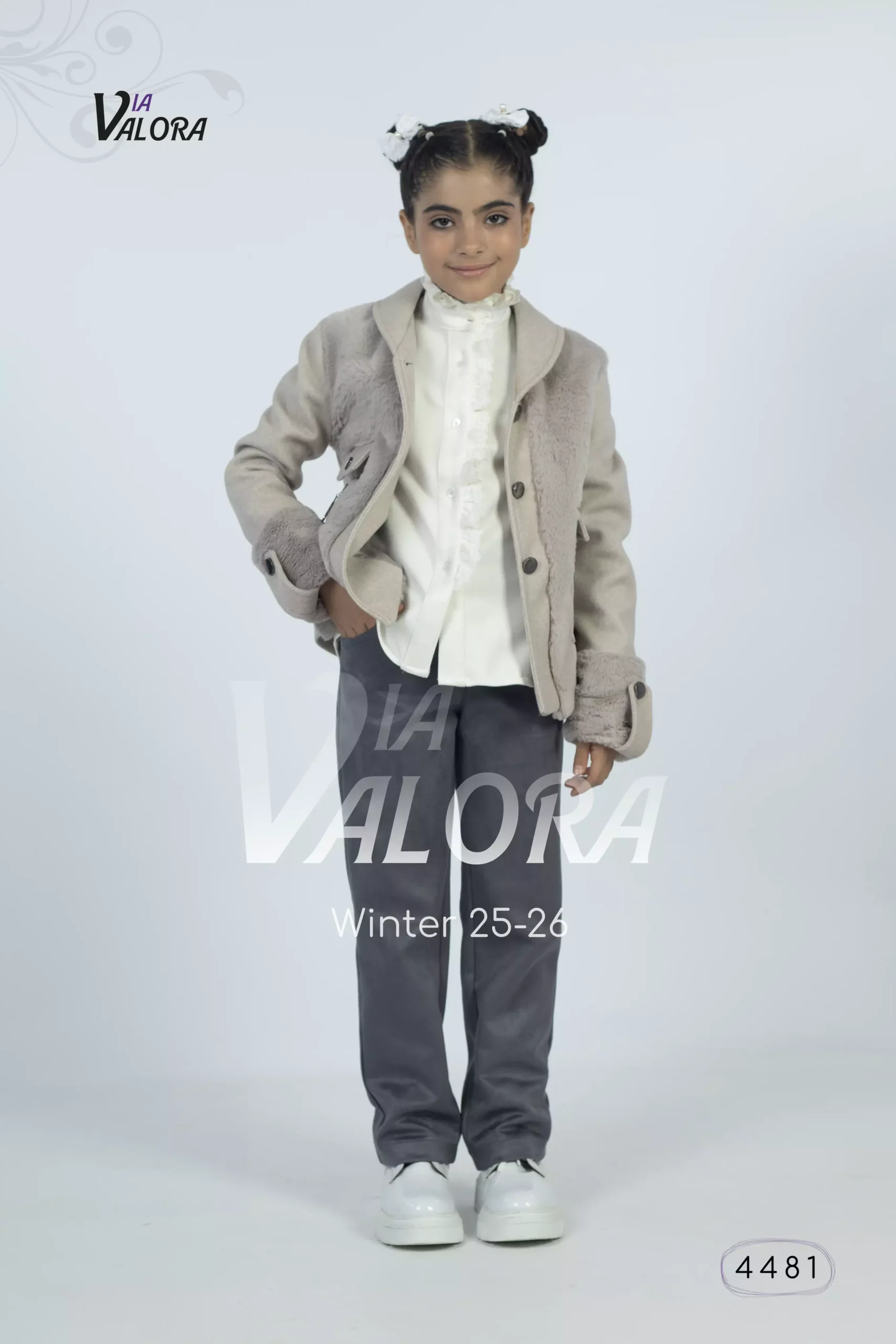 طقم بناتي 3 قطع – جوخ – طول 45 سم - 4481