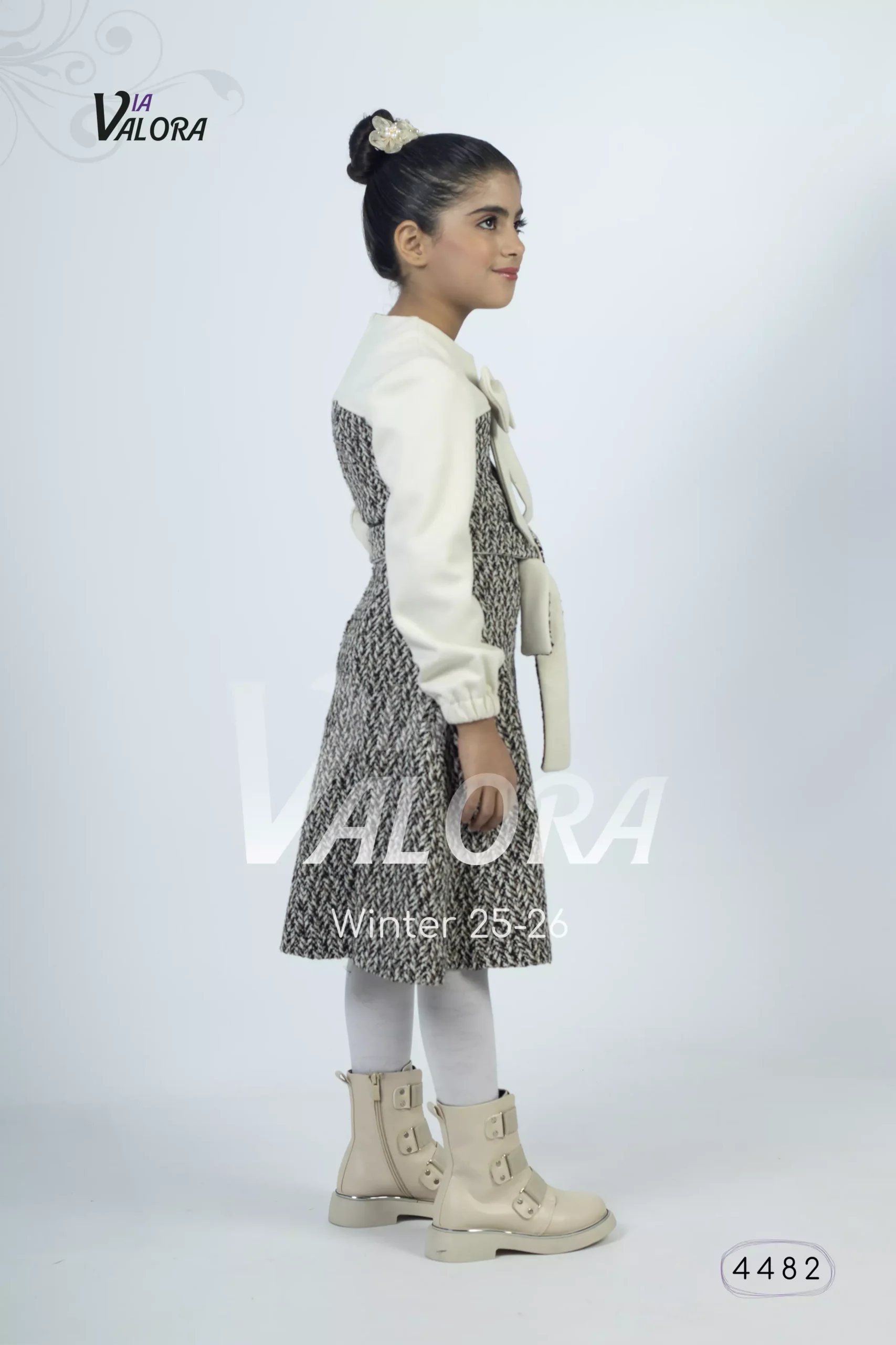 ⁦فستان بناتي – جوخ ممزوج – طول 80 سم - 4482⁩ - الصورة ⁦2⁩