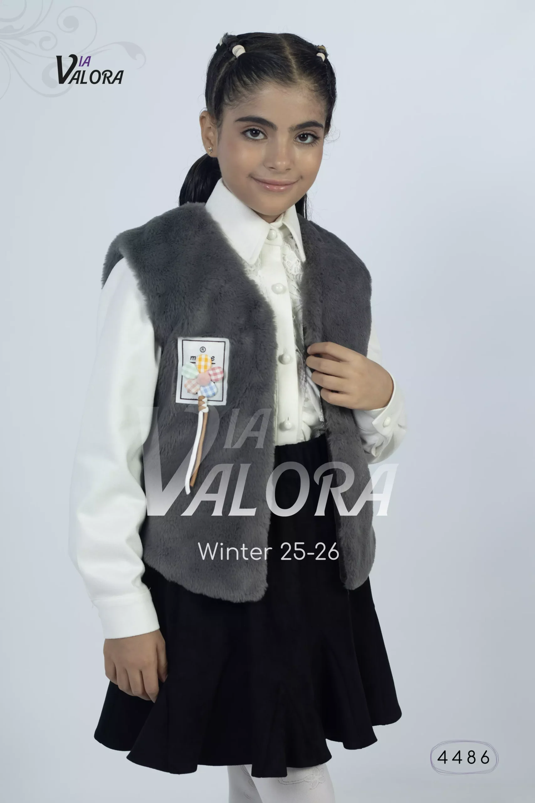 طقم بناتي 3 قطع – فرو – طول 45 سم - 4486