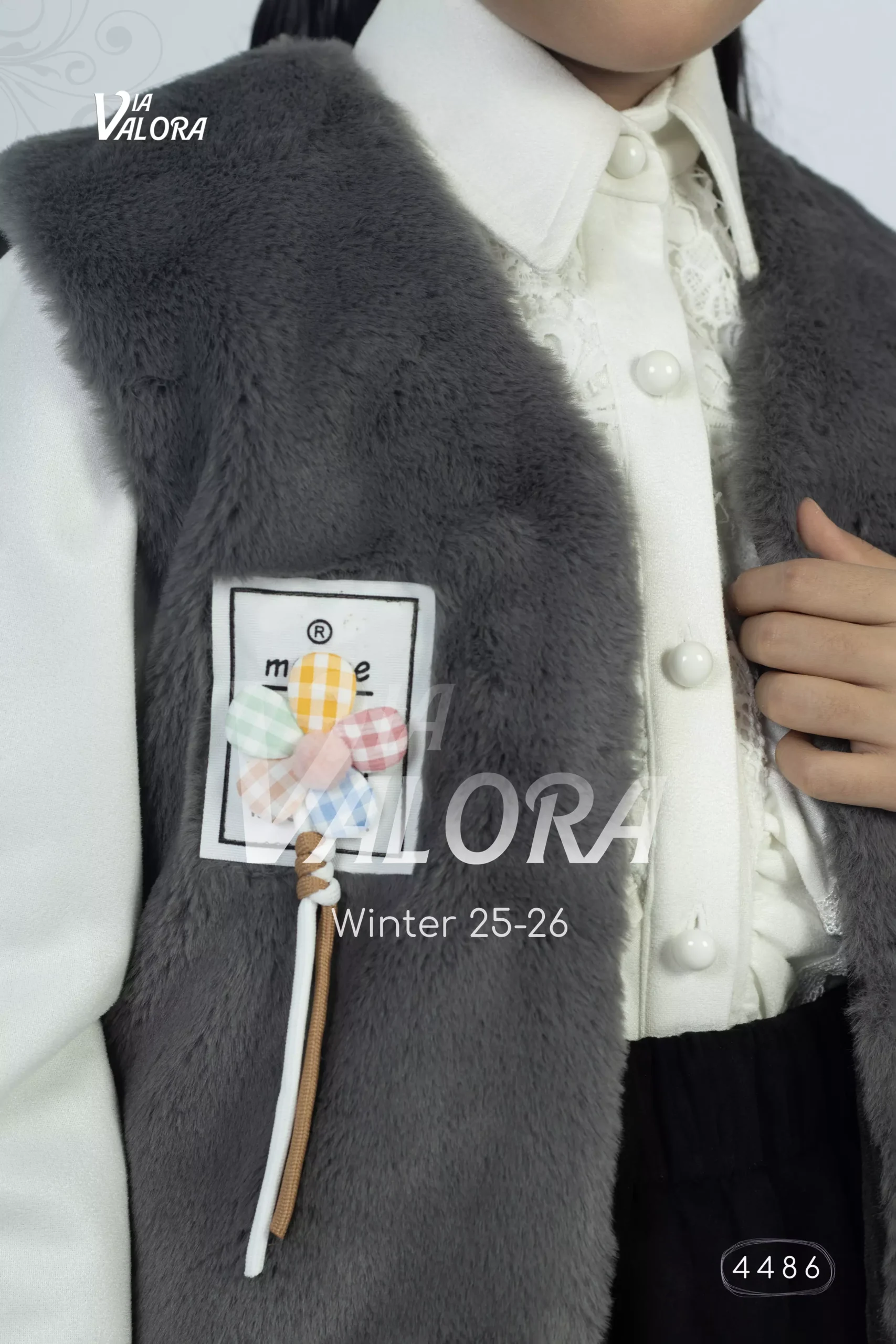 ⁦طقم بناتي 3 قطع – فرو – طول 45 سم - 4486⁩ - الصورة ⁦9⁩