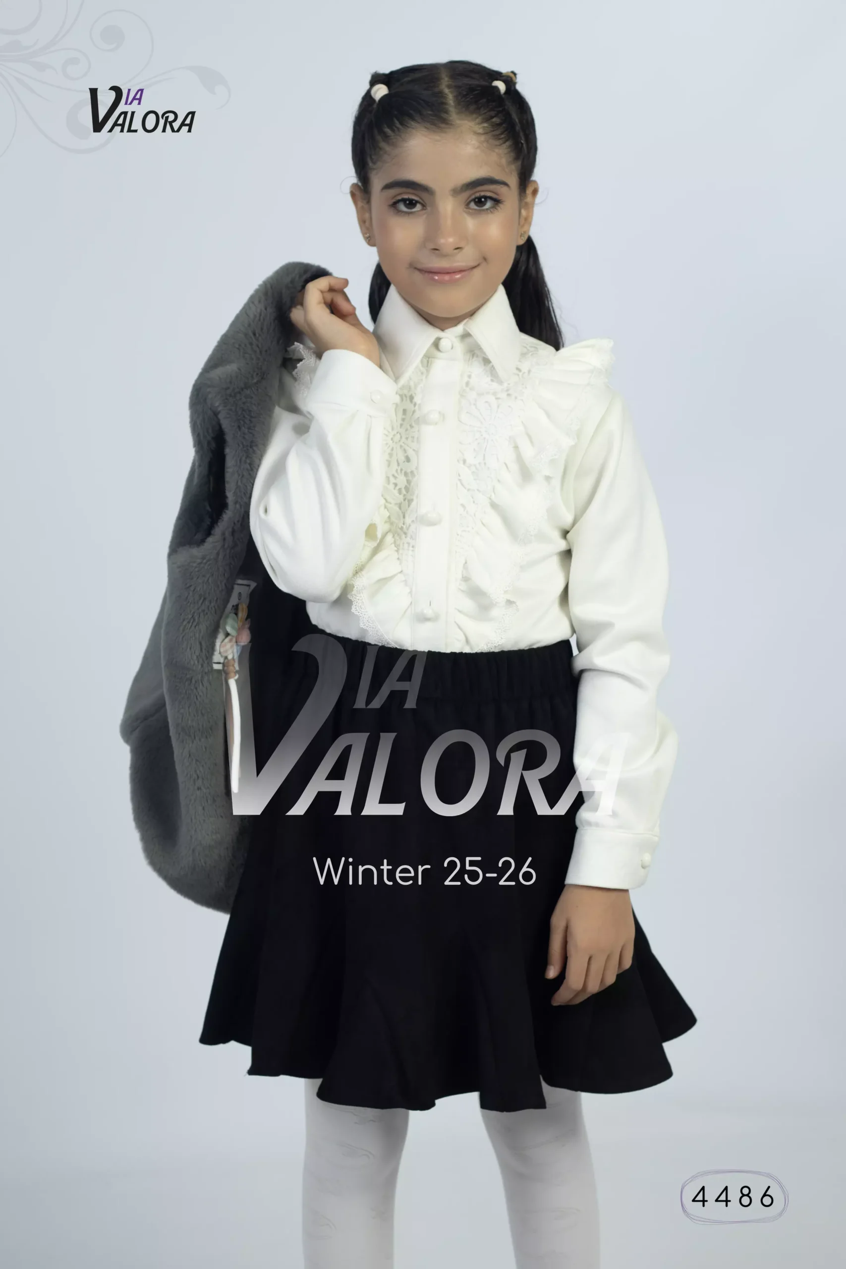 ⁦طقم بناتي 3 قطع – فرو – طول 45 سم - 4486⁩ - الصورة ⁦5⁩