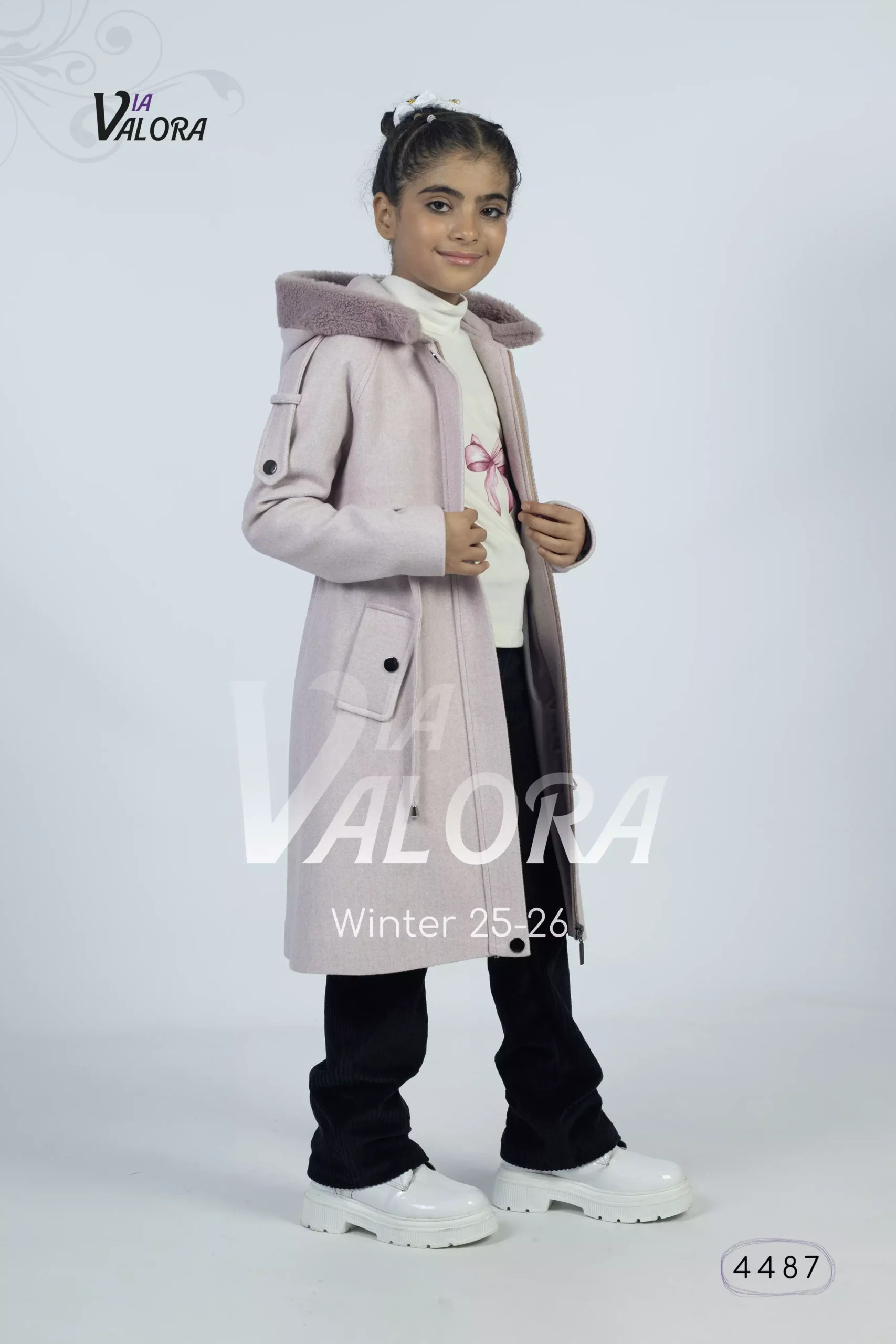 طقم بناتي 3 قطع – جوخ – طول 80 سم - 4487