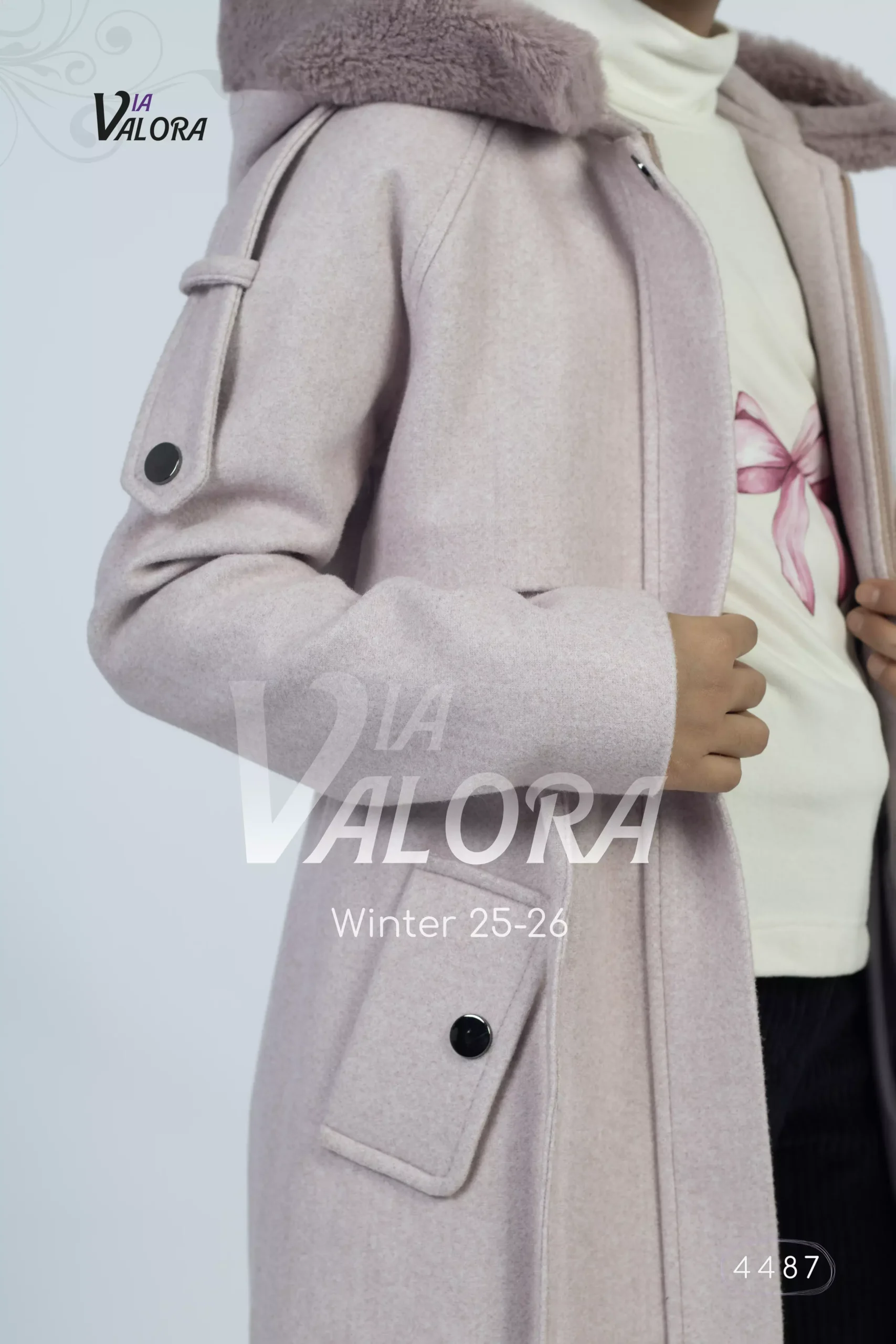 ⁦طقم بناتي 3 قطع – جوخ – طول 80 سم - 4487⁩ - الصورة ⁦4⁩