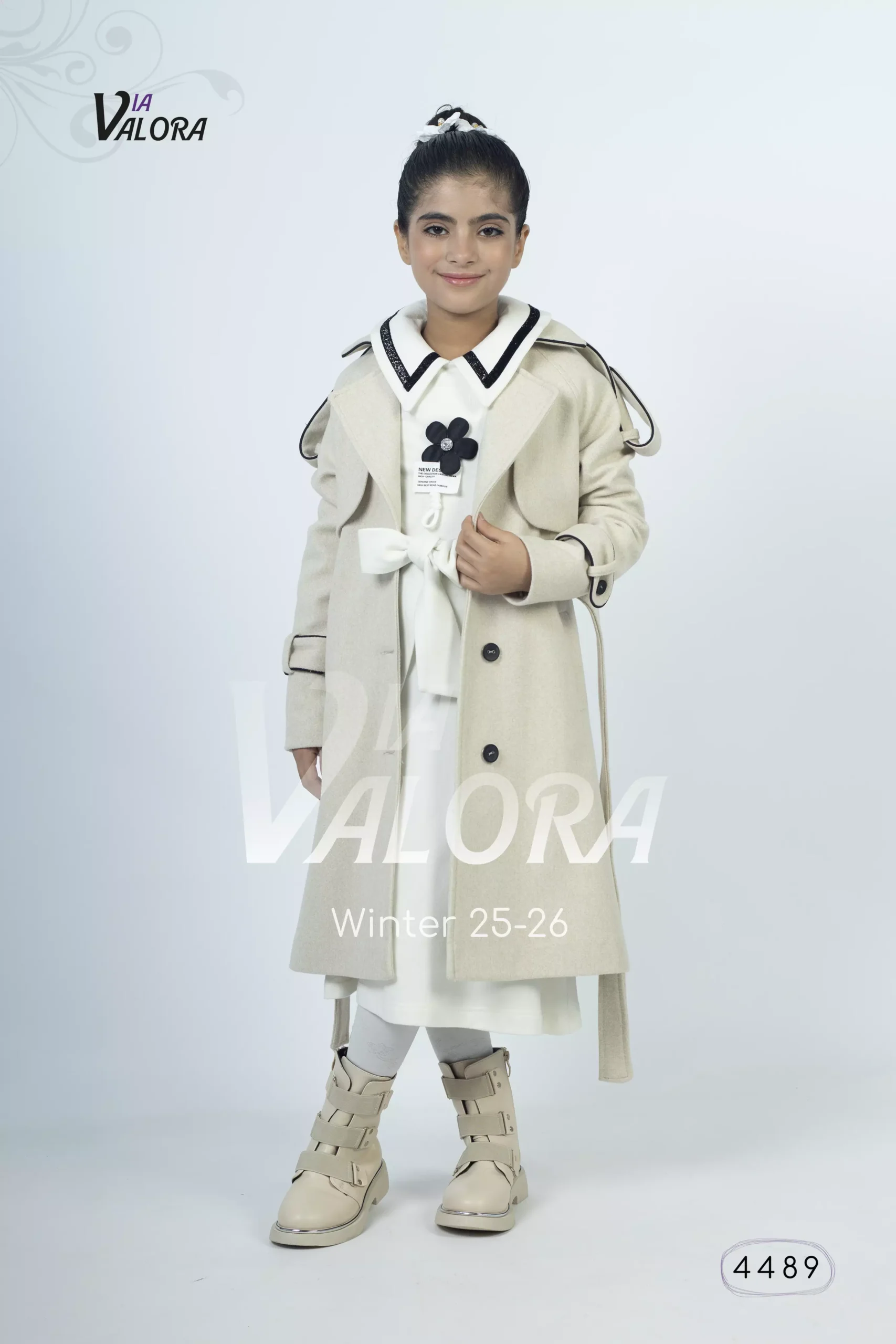 ⁦طقم بناتي قطعتين – جوخ ممزوج – طول 80 سم - 4489⁩ - الصورة ⁦5⁩