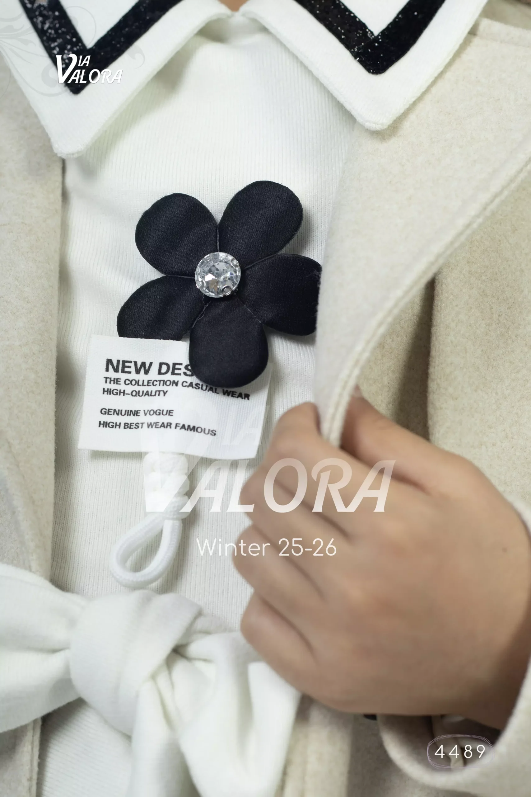 ⁦طقم بناتي قطعتين – جوخ ممزوج – طول 80 سم - 4489⁩ - الصورة ⁦4⁩