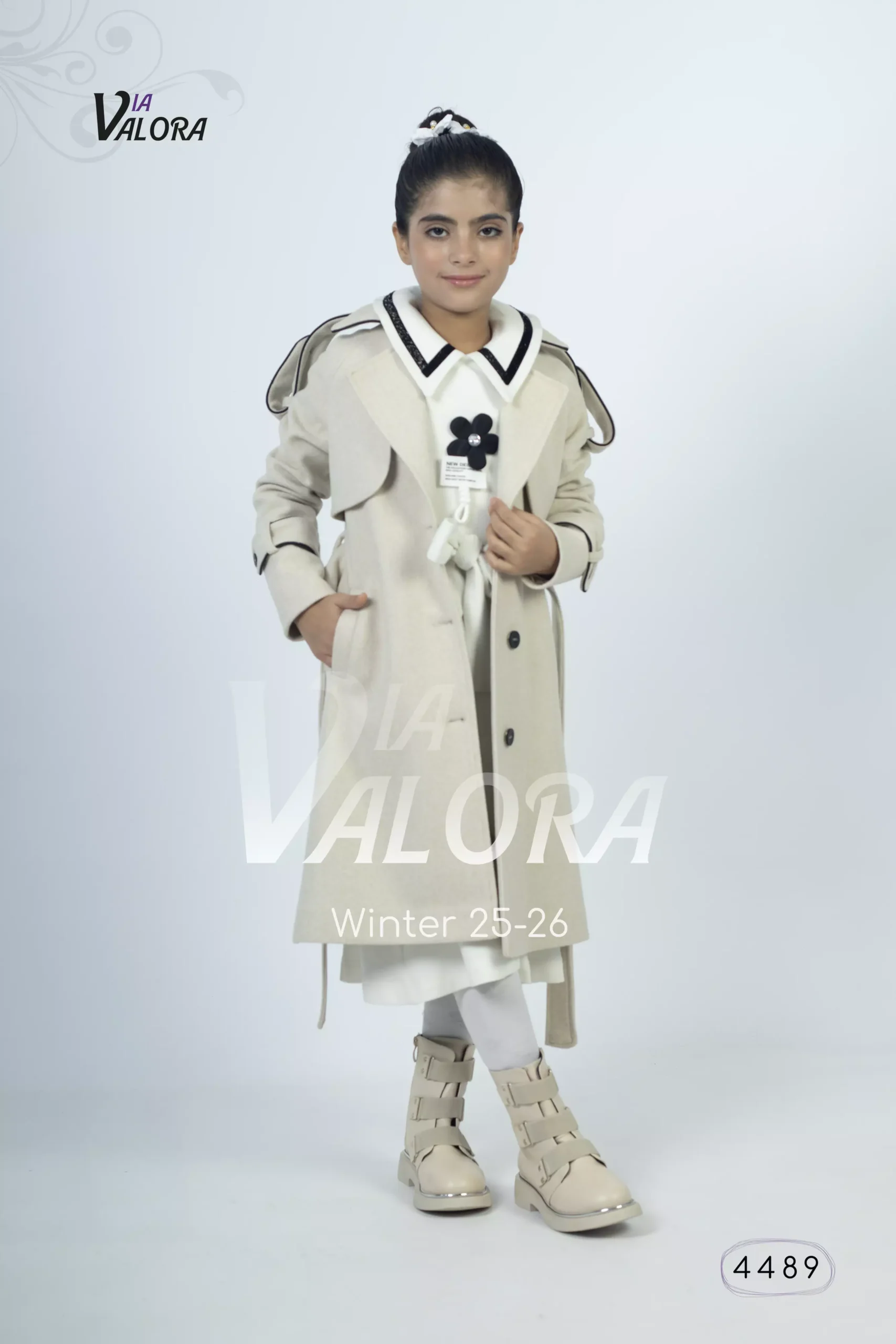 ⁦طقم بناتي قطعتين – جوخ ممزوج – طول 80 سم - 4489⁩ - الصورة ⁦6⁩