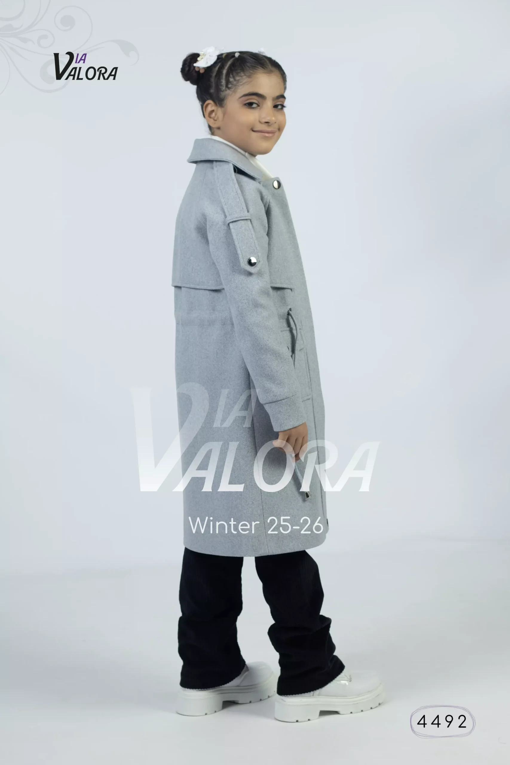 طقم بناتي 3 قطع – جوخ – طول 80 سم - 4492