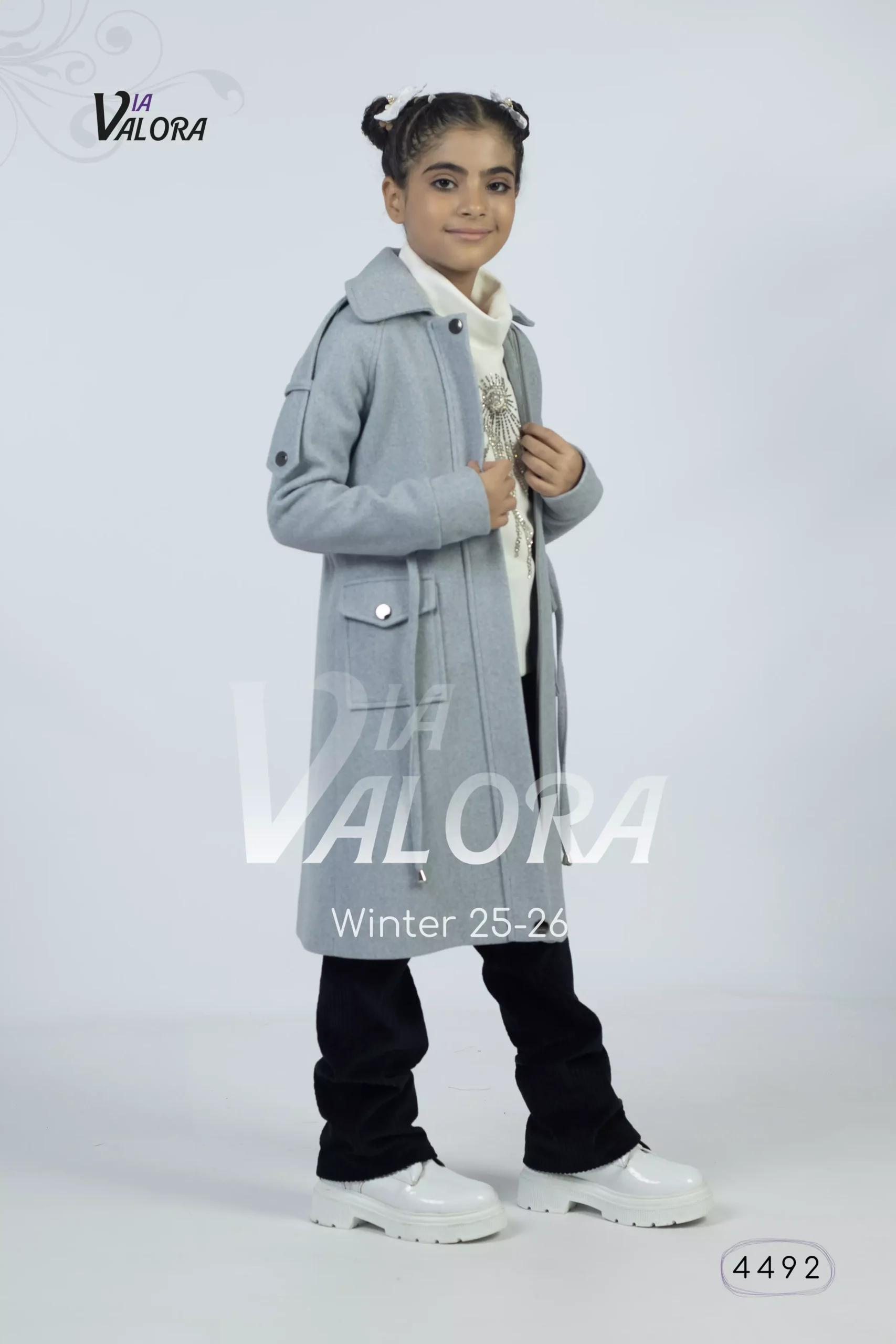 ⁦طقم بناتي 3 قطع – جوخ – طول 80 سم - 4492⁩ - الصورة ⁦4⁩