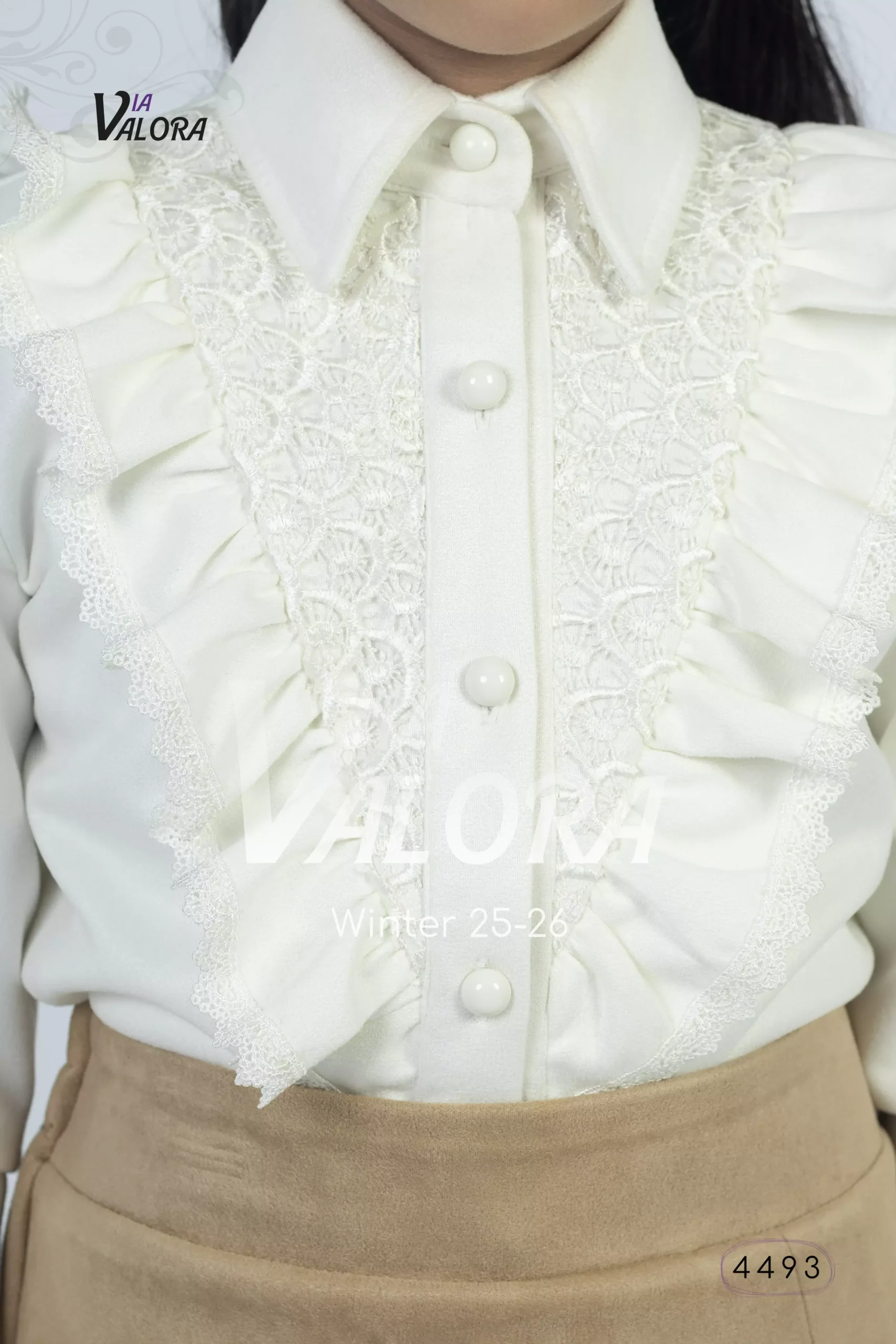 ⁦طقم بناتي 3 قطع – جوخ ممزوج – طول 80 سم - 4493⁩ - الصورة ⁦8⁩