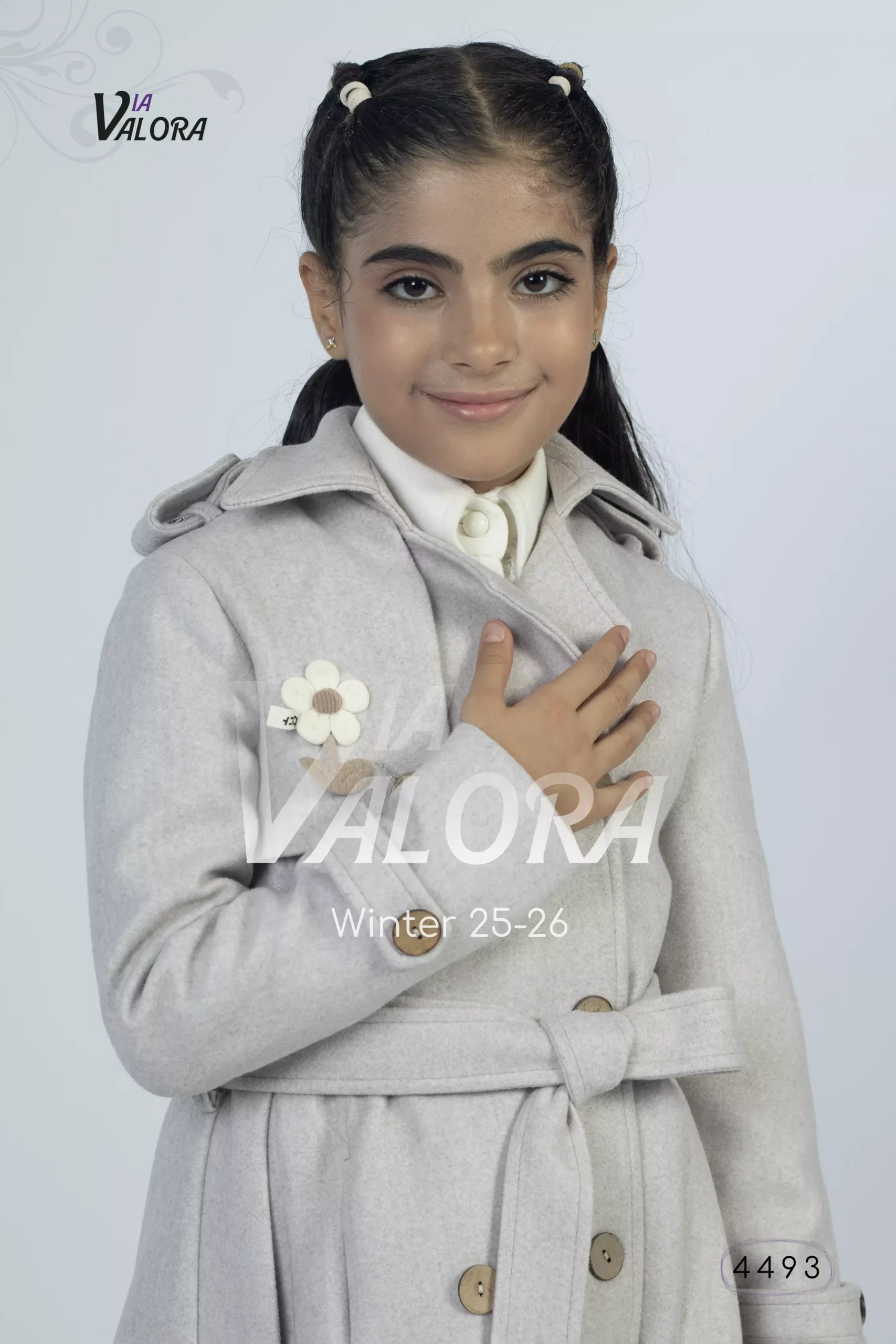 ⁦طقم بناتي 3 قطع – جوخ ممزوج – طول 80 سم - 4493⁩ - الصورة ⁦2⁩