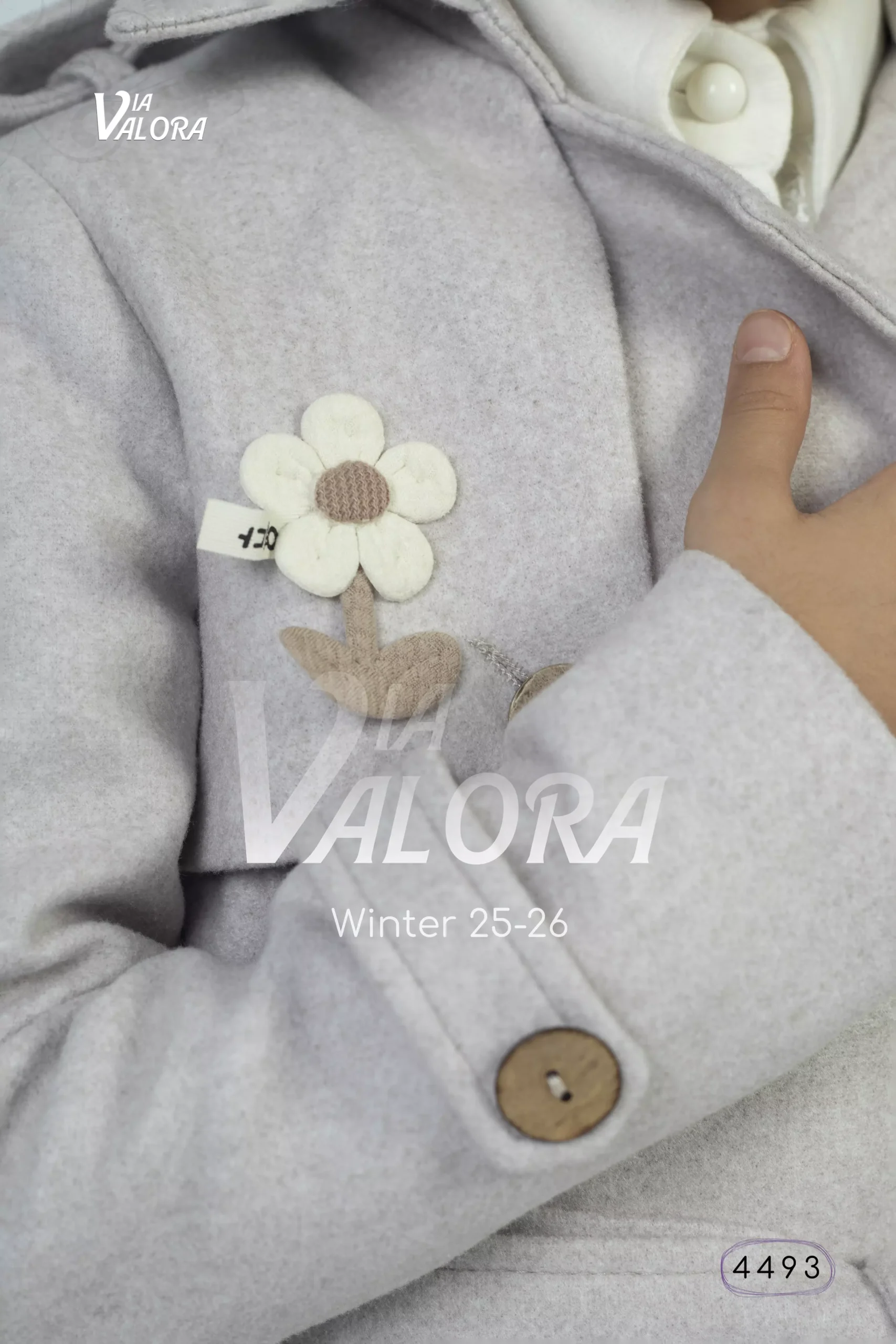 ⁦طقم بناتي 3 قطع – جوخ ممزوج – طول 80 سم - 4493⁩ - الصورة ⁦3⁩