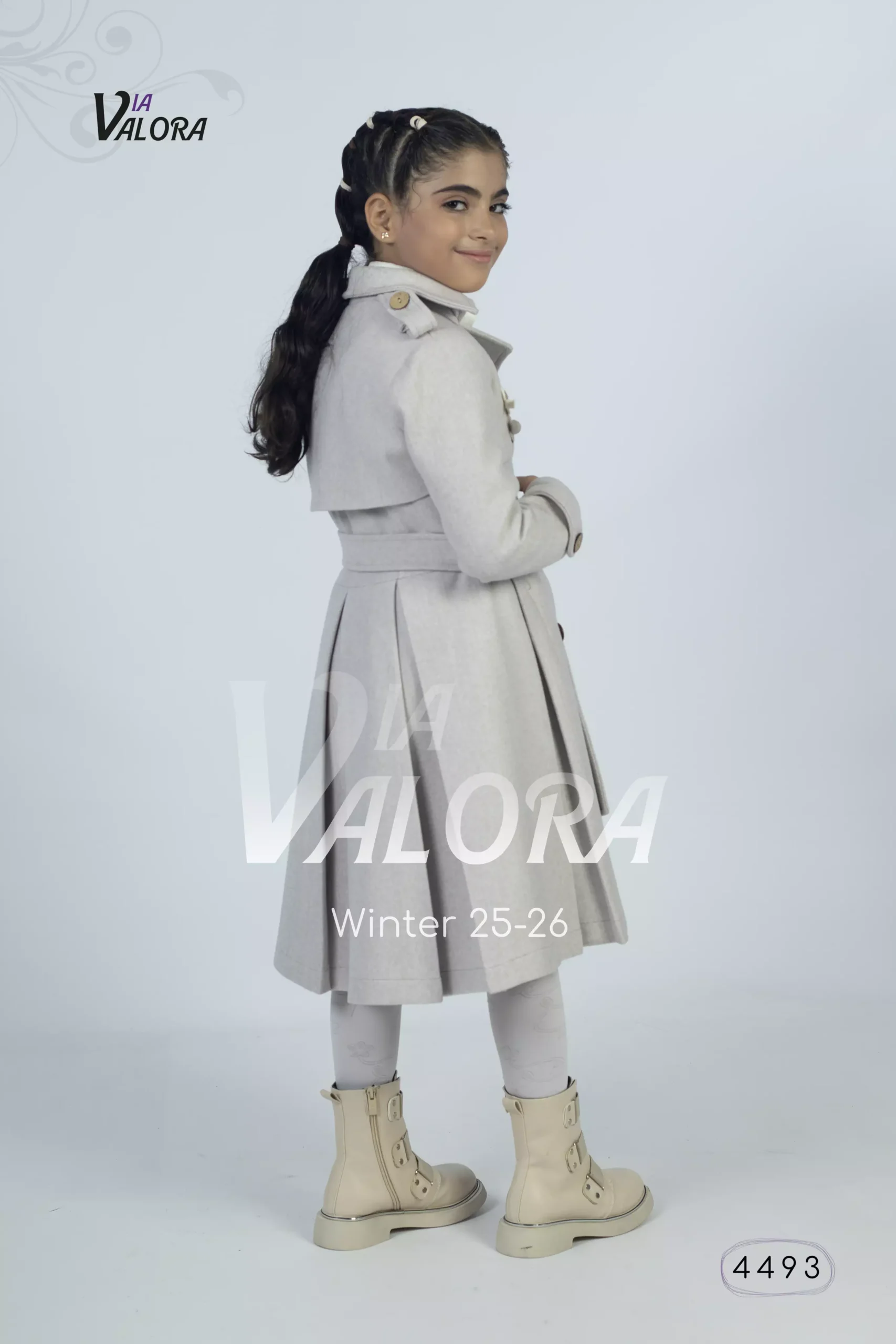 ⁦طقم بناتي 3 قطع – جوخ ممزوج – طول 80 سم - 4493⁩ - الصورة ⁦4⁩