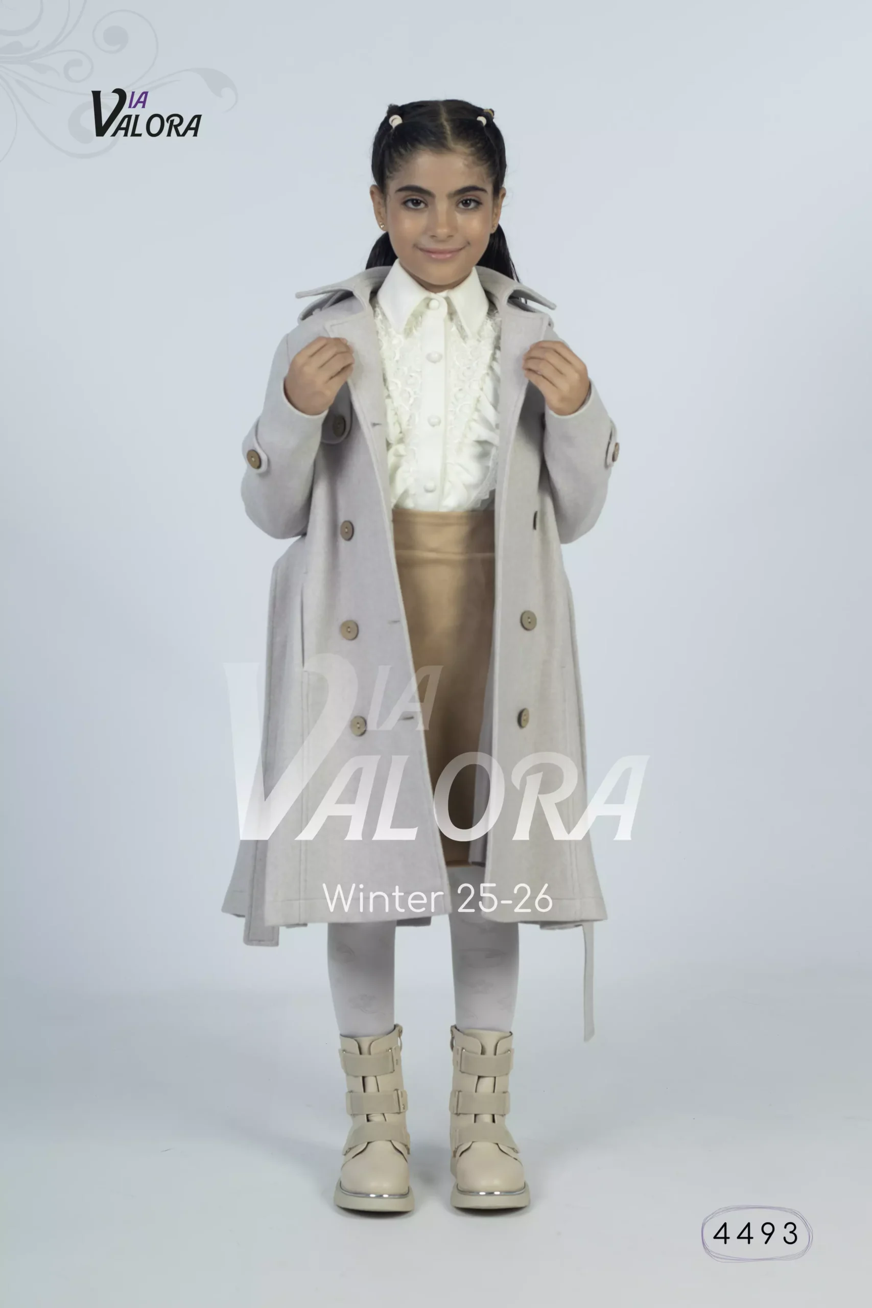 ⁦طقم بناتي 3 قطع – جوخ ممزوج – طول 80 سم - 4493⁩ - الصورة ⁦6⁩