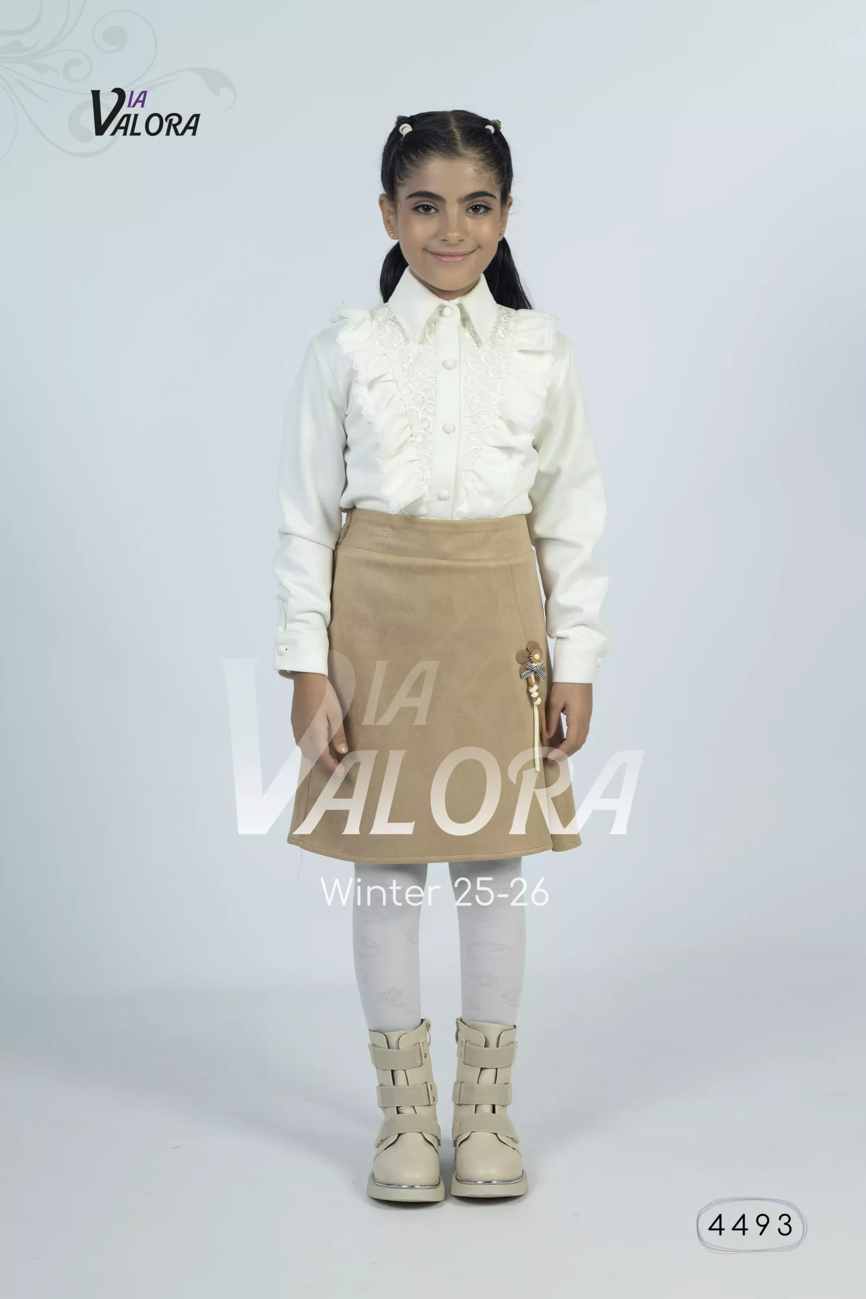 ⁦طقم بناتي 3 قطع – جوخ ممزوج – طول 80 سم - 4493⁩ - الصورة ⁦7⁩