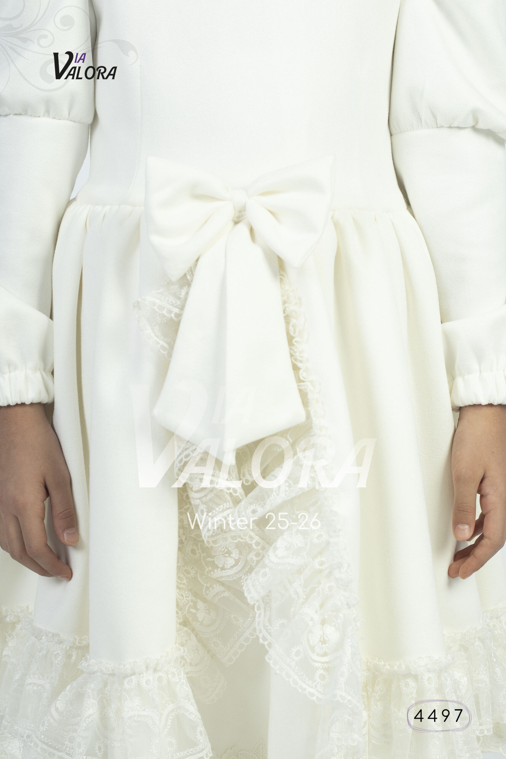 ⁦فستان بناتي – سويد مخمل – طول 80 سم - 4497⁩ - الصورة ⁦3⁩